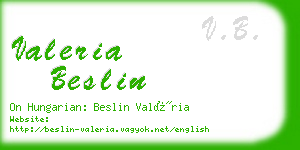 valeria beslin business card